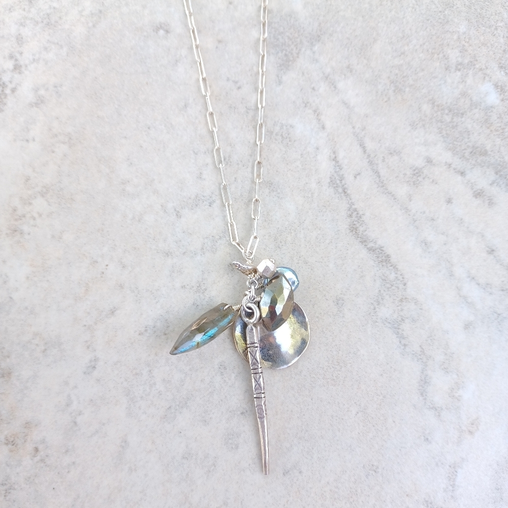 Chan Luu Multi Charm Sterling Silver Necklace